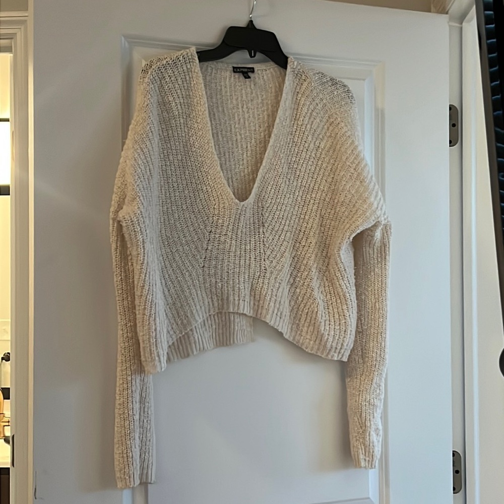 Ivory Express Crop Top Sweater